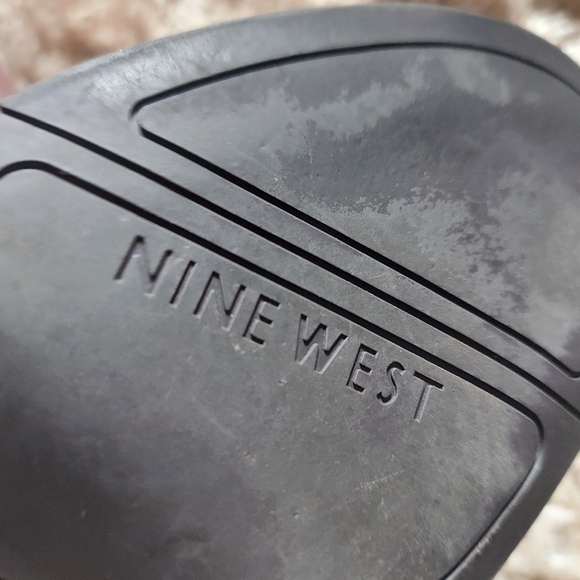 Nine West Vintage Block Heel Knee High Brown Genuine Leather Boots - Picture 5 of 6